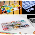 15 Grids Transparent Plastic Organizer With Adjustable Dividers