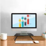 Organizer Desktop Screen Monitor Tv Laptop Printer Riser with Metal Stand