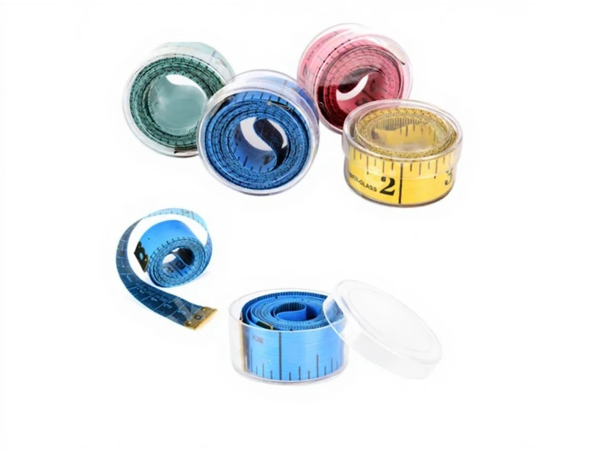 p6g3seznchrmy0cvzenvf0msgg 12 Pieces 1.5 Meter Colorful Classic Measuring Tape Transparent Box Standard Measuring Tape - Image 1