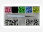 431 1 (350 Set) 9.5 mm Mixed Colors Metal Snap Fasteners and Storage Box - Image 3