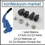 El Presi Çıt Çıt Çakma Makinası Ve 4 Farklı Kalıp Komple Set