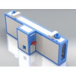 800X2300x32000 Mm Motorin/Diesel Tunnel Type Electrostatic Paint Oven