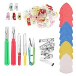 673 Sewing Embroidery Fabric Paper Clip Plastic Clip Line Stone Remover Set