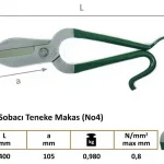 011 Right Straight Tinplate Shear Scissors