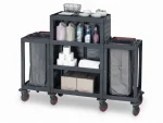Plastic Cleaning Material Trolley (53x184x136 cm) - Image 2