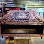 150x45 cm Copper Closed Fire Pit Grill