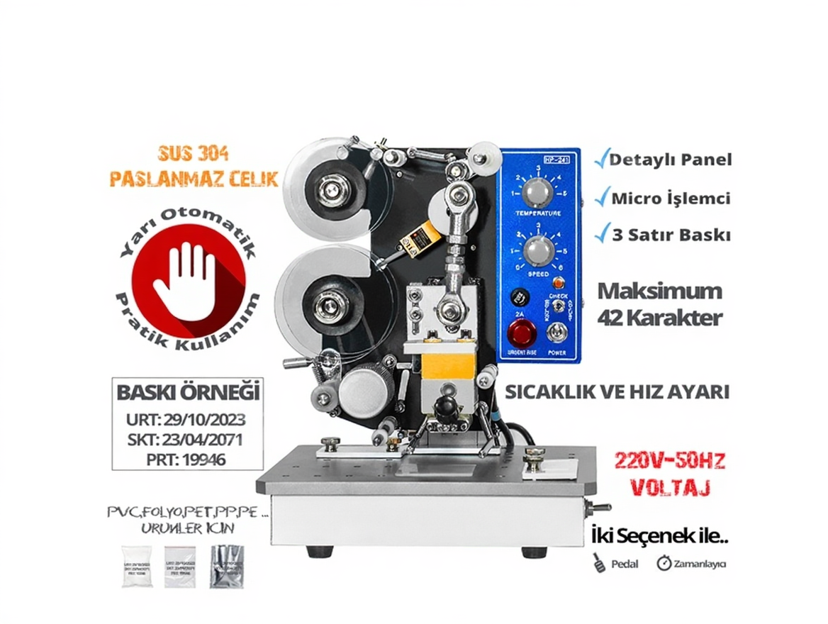 q8qp6sa6v5rm80ctnawbk4w2cm Automatic 3 Line Date Coding Machine - Image 1