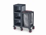 Plastic Cleaning Material Trolley (53x112x136 cm)