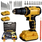 Çift Akülü Darbeli 42vf Max 5ah Şarjlı Vidalama Matkap Seti