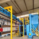 199 kW 12 Turbine Suspended Continuous Sandblasting Machine
