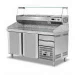 Granite Topped Salad Bar Refrigerator with 2 Doors