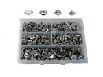 427 (200 Set) Metal Nickel Stainless 15 Mm Snap Fastener and Die Mold