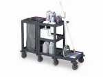 Plastic Cleaning Material Cart (53x149x100 cm) - Image 2