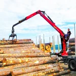 3720 Kg (9.7 Mt.) Log Loading Mobile Crane