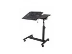 QQ 8A Tilt and Height Adjustable Laptop Stand with Wheels and Mouse Compartment