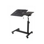 QQ 8A Tilt and Height Adjustable Laptop Stand with Wheels and Mouse Compartment