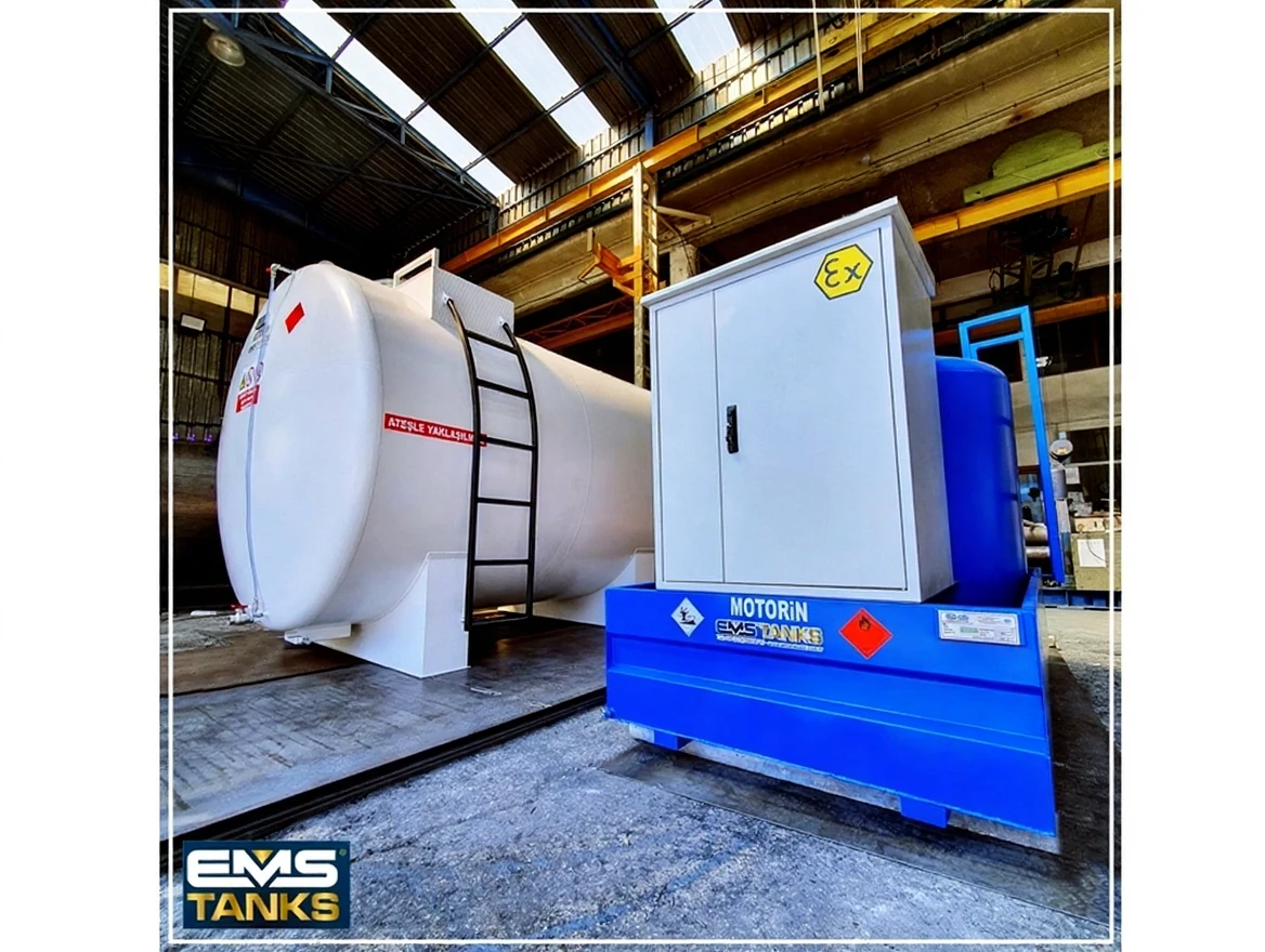 s4emqynszxrmw0cvy4e9jy9zzc 1500 Liter Aboveground Fuel Tank with Pump and Cabin - Image 1