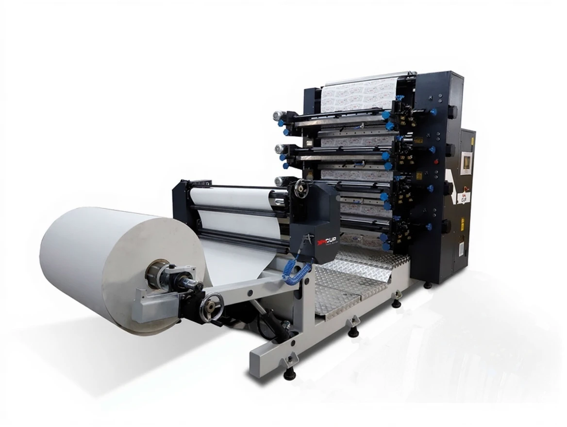 s5xvkbta1xrm80ctsw9a27y50r 100 Cm Colorful 325 Strokes / Minute Cardboard Cup Flexo Printing Machine - Image 1