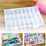 Adjustable (27.5X19.5X4.2) Compartment Necklace Ring Jewelry Box Organizer Plastic Case