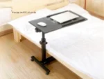 QQ 8A Height-Tilt Adjustable Metal Surface-Double Cooler Laptop Stand with Wheels - Image 4