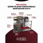 Pro Model Çizme Ve Ayak Taban Fırçalı Sanitasyon Hattı
