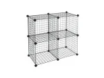 4 Grid Compartment Metal Wire Portable Modular Multi-Purpose Organizer Rack - Image 3