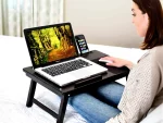 HOD 02 Foldable Adjustable Wooden Portable Tablet Laptop Desk Book Work Breakfast Enjoyment - Image 5