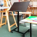 Artist Easel Adjustable Inclined Wheeled Work Table 63-88 Cm