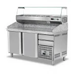 Granite Topped Salad Bar Refrigerator with 3 Doors