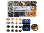 561 (120 Set) Mixed Color 12.5 mm Metal Snap Fasteners and Storage Box