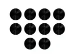 10 Pcs Round Black Rubber Mat For Gsm Round Fabric Cutter Board - Image 2