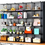 25 Compartment Metal Portable Bookshelf Shelf Cabinet Organizer