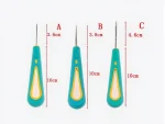 3 Pieces Fabric Leather Punching Sewing Shoes Repair Stitching Removal Awl Crochet - Image 3