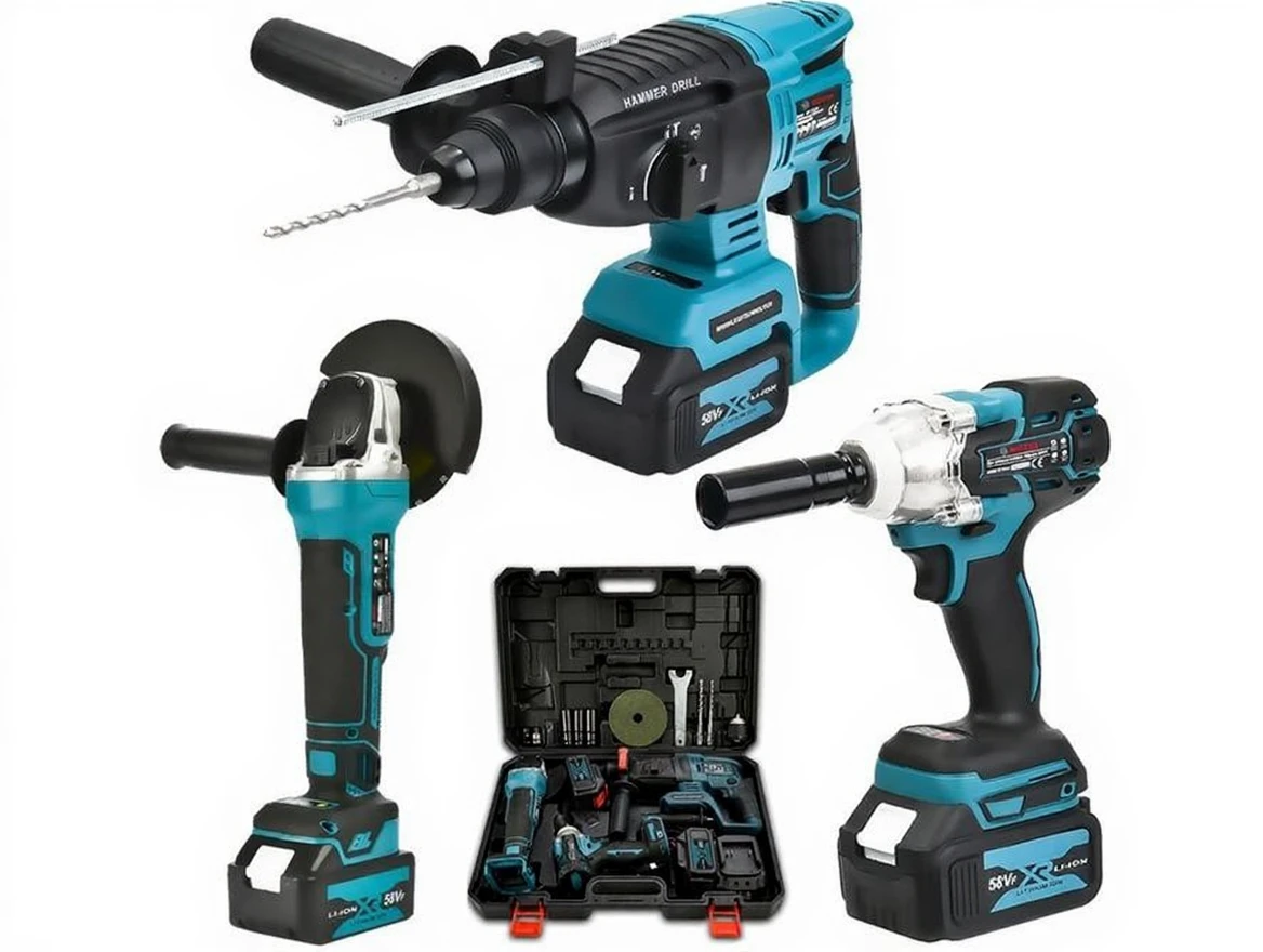 tg6z2aydtxrme0cv2pf9kqc9mr 58W 5Ah Kırıcı Delici, Taşlama ve Somun Sökme Akülü Ultra 3'Lü Set - Image 1