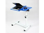 QQ 8A Tilt and Height Adjustable Laptop Stand with Wheels and Mouse Compartment - Image 6