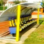 6 Meter 12 Person Galvanized Steel Substitute Player Shelter