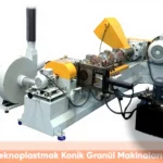 Ø135x110 Mm 200-260 Kg/H Plastic Recycling Conical Pellet Extruder