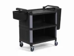 3 Tier Closed Plastic Service Cart - Image 2