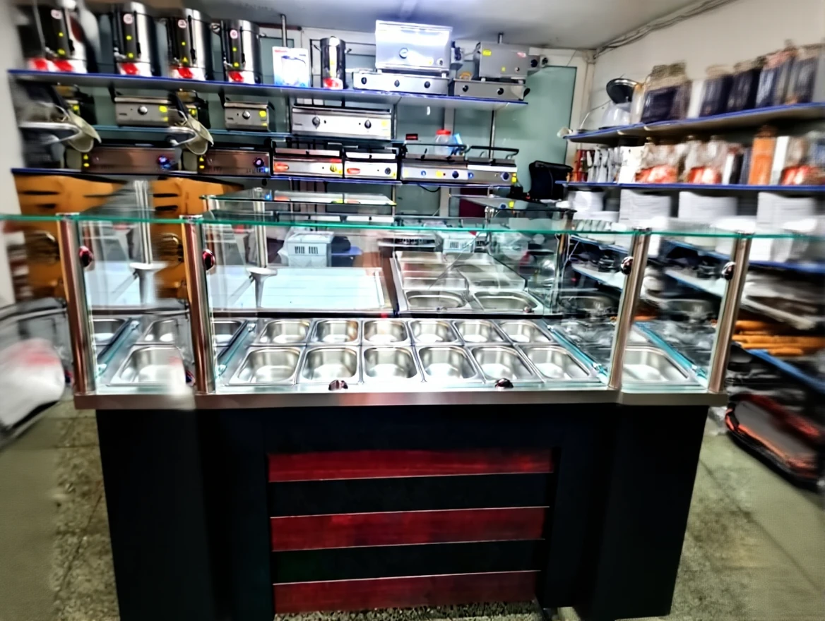 v5f5mee6w5rm80ctw42v4h4zf8 Stainless Steel 120X60 Cm 12-Hole Bain-Marie Counter - Image 1