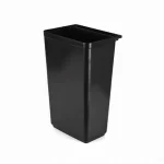 Black Plastic Trash Can