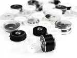 İşkur Machine 30 Pieces Black And White Threaded Plastic Bobbin For Household Sewing Machines - Image 3