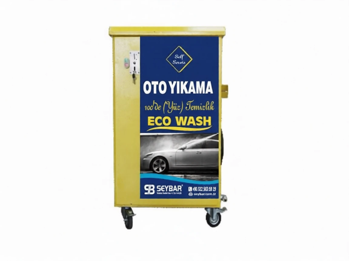vxp2nfm1bnrmt0cw6reseabyjw 200 Bar Sheet Metal Self-Service Token and Coin-operated Car Wash Machine - Image 1