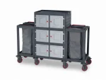 Plastic Cleaning Material Trolley (53x184x136 cm)