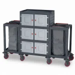 Plastic Cleaning Material Trolley (53x184x136 cm)