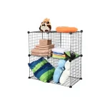 4 Grid Compartment Metal Wire Portable Modular Multi-Purpose Organizer Rack