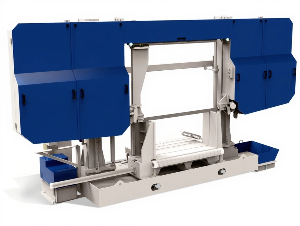 w1dg2z9609rmy0cvdwtrz17y10 1200 mm Semi-Automatic Hydraulic Column Band Saw Machine - Image 1