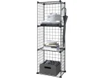3 Compartment Metal Office Kitchen Shoe Rack Cabinet Shelf Bookcase - Image 2