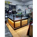 Stainless Steel 1.5x1.5 Meter L-Shaped Pastry Counter