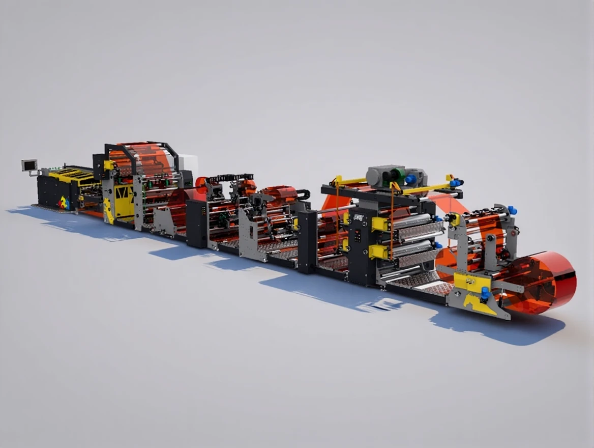 wt0w83rkxnrmr0cv95tsrsga48 500 Adet/Dk 4+2 Renk E-Ticaret Kargo Zarf Kese Kağıdı Makinesi - Image 1