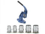 Manual Hand Press Button Mould Tool W/ 5 Dies.